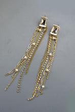 Load image into Gallery viewer, Rhinestones &amp; Pearls Drop Earrings