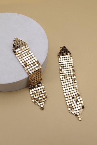 Long Mesh Drop Earrings