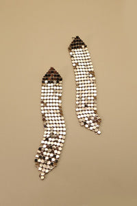 Long Mesh Drop Earrings