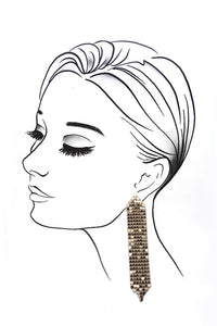 Long Mesh Drop Earrings