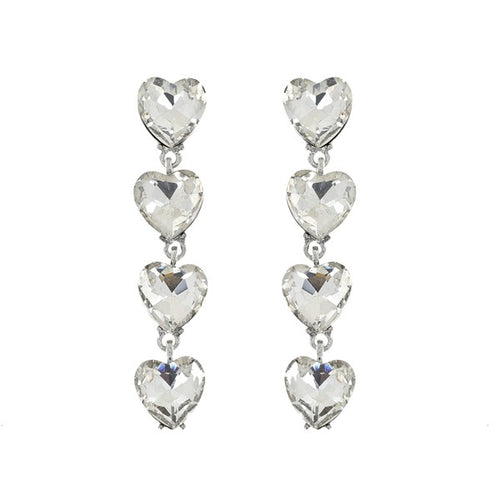 Crystal Heart Earrings