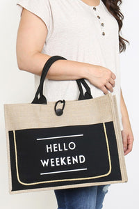 Hello Weekend Tote Bag