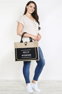 Hello Weekend Tote Bag