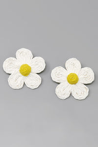 Raffia Flower Studs