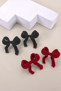 Graceful Velvet Bow Earrings