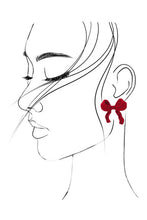 Load image into Gallery viewer, Graceful Velvet Bow Earrings