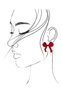 Graceful Velvet Bow Earrings