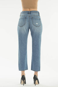 Split Bottom High Rise Jeans