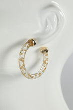 Load image into Gallery viewer, Gold Flake Hoops