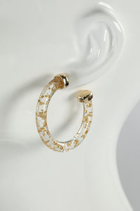 Gold Flake Hoops