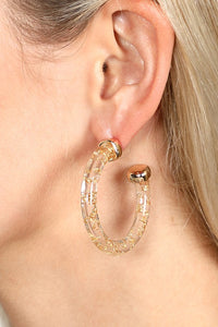 Gold Flake Hoops