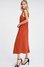 Load image into Gallery viewer, Glitter Crimson Midi Dress