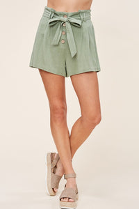 Sea Foam Linen Shorts