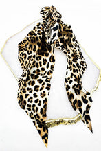 Load image into Gallery viewer, Leopard Print Hair Scrunchie Scarf