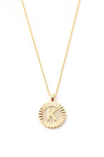 Load image into Gallery viewer, Initial Letter Disc Charm Necklace