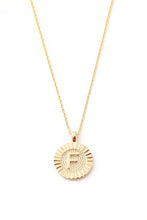 Load image into Gallery viewer, Initial Letter Disc Charm Necklace