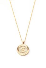 Load image into Gallery viewer, Initial Letter Disc Charm Necklace