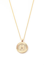 Load image into Gallery viewer, Initial Letter Disc Charm Necklace