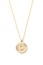 Load image into Gallery viewer, Initial Letter Disc Charm Necklace