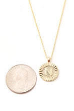 Load image into Gallery viewer, Initial Letter Disc Charm Necklace