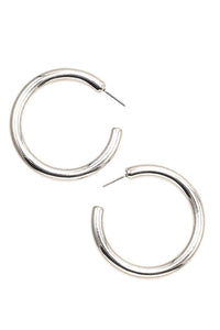 My Polished Silver Hoops