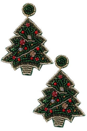 Sparkling Christmas Tree Earrings