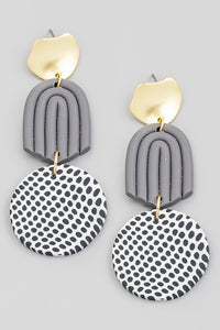 Oh, So Refined Clay Earrings