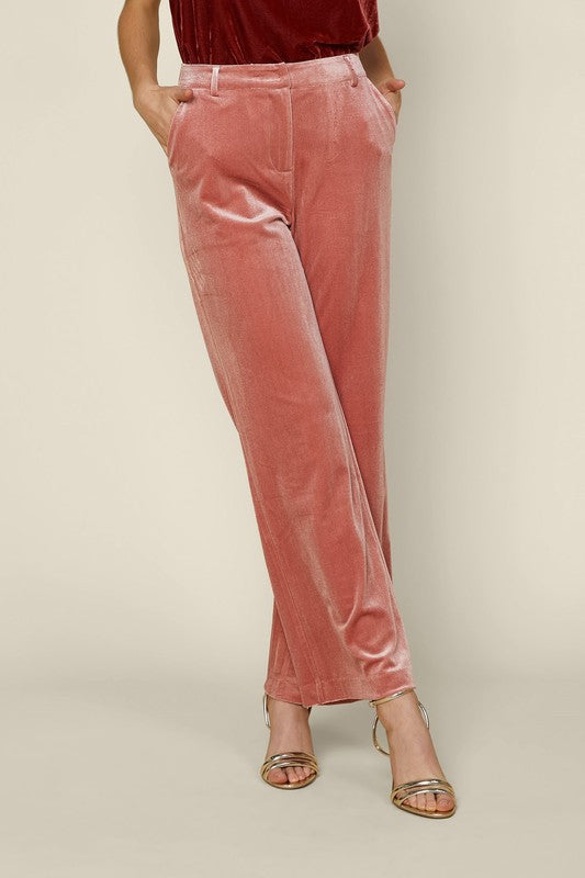 Velvet Blush Wide Pants