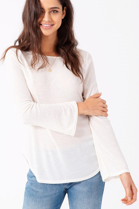 The Ivory Long Sleeve Basic Top