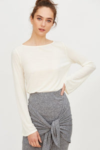 The Ivory Long Sleeve Basic Top