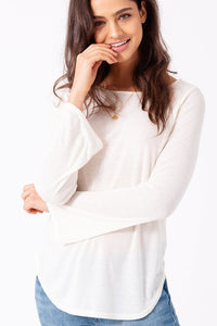 The Ivory Long Sleeve Basic Top