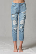 Load image into Gallery viewer, High Rise Boyfriend Ripped Jeans