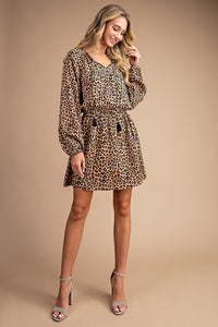 Hello Spots Tassel Tie Mini Dress