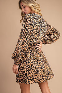 Hello Spots Tassel Tie Mini Dress