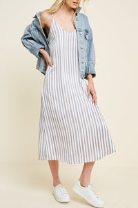 The Striped Midi Dress