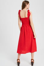 Load image into Gallery viewer, The Strap Smocking Red Dress