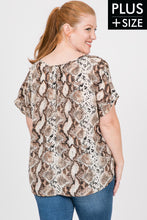 Load image into Gallery viewer, Snake Print Twisted Hem Top