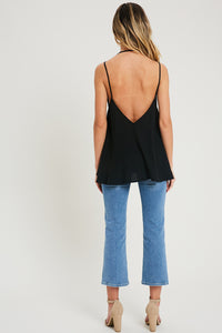 Gold Button V-Neck Top
